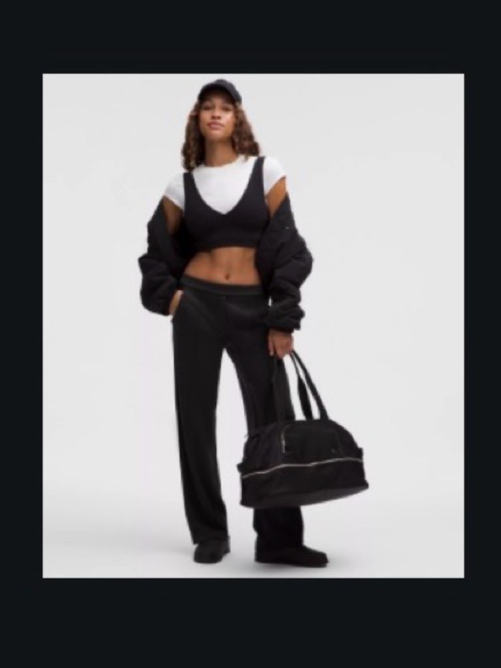 lululemon athletica Black Wide-Leg Lounge Pants